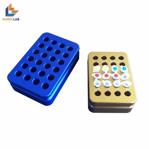 Lab Equipment 24 Well Metal Vial Rack test Tube Cooling Rack