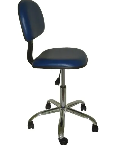Cleanroom Anti-static ESD Chair  Laboratory Furniture PU Leather Soft Black Industrial ESD Conductive Backrest Office Chair